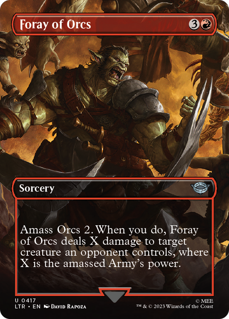 Foray of Orcs (Borderless Alternate Art) [The Lord of the Rings: Tales of Middle-Earth] 