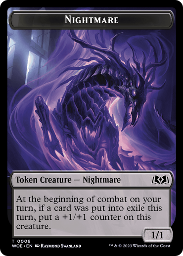 Nightmare // Food (0010) Double-Sided Token [Wilds of Eldraine Tokens] 