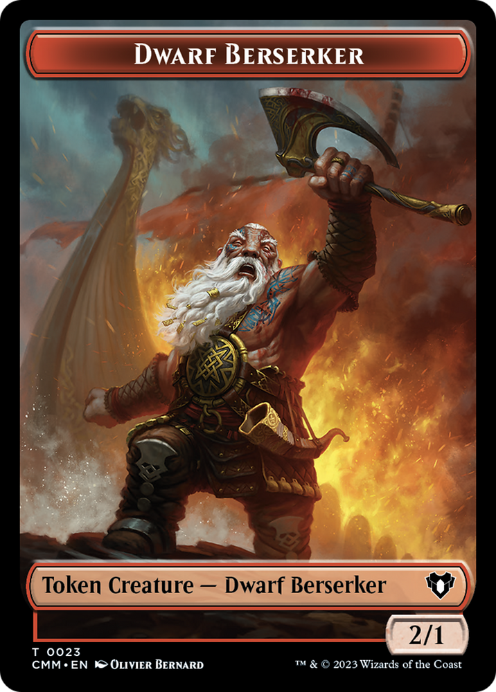 The Monarch // Dwarf Berserker Double-Sided Token [Commander Masters Tokens] 
