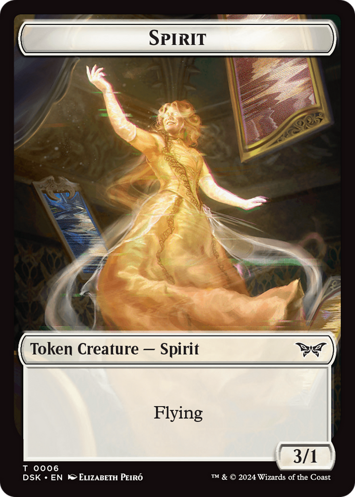 Spirit (0006) // Treasure Double-Sided Token [Duskmourn: House of Horror Tokens] 