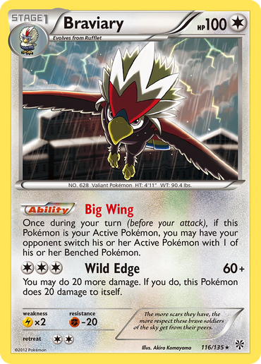Braviary (116/135) [Black &amp; White: Plasma Storm] 