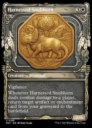 Harnessed Snubhorn (Showcase Halo Foil) [March of the Machine: The Aftermath] 