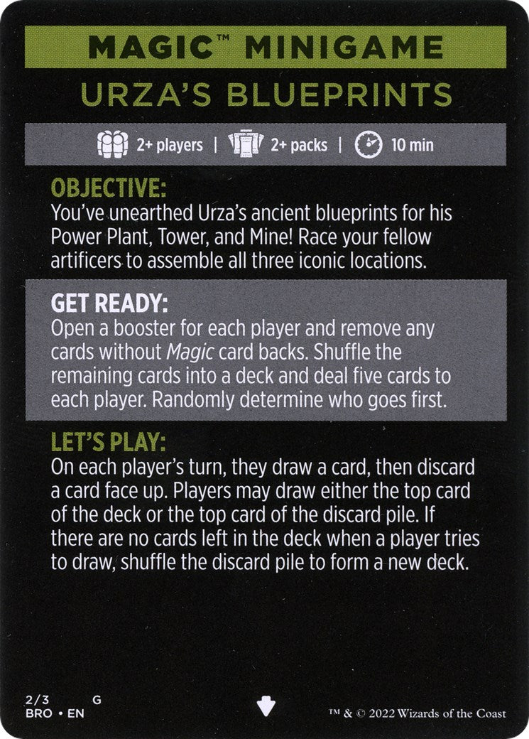 Urza's Blueprints (Magic Minigame) [The Brothers' War Minigame] 