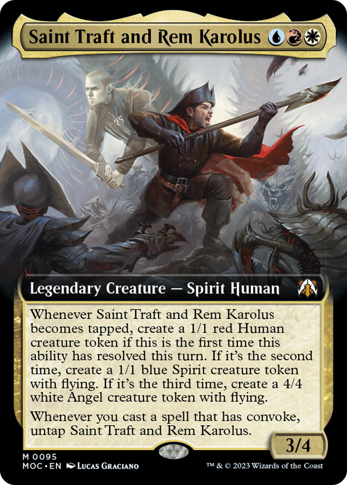 Saint Traft and Rem Karolus (Extended Art) [March of the Machine Commander] 