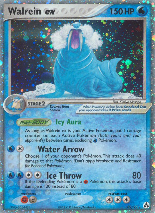 Walrein ex (89/92) [EX: Legend Maker] 