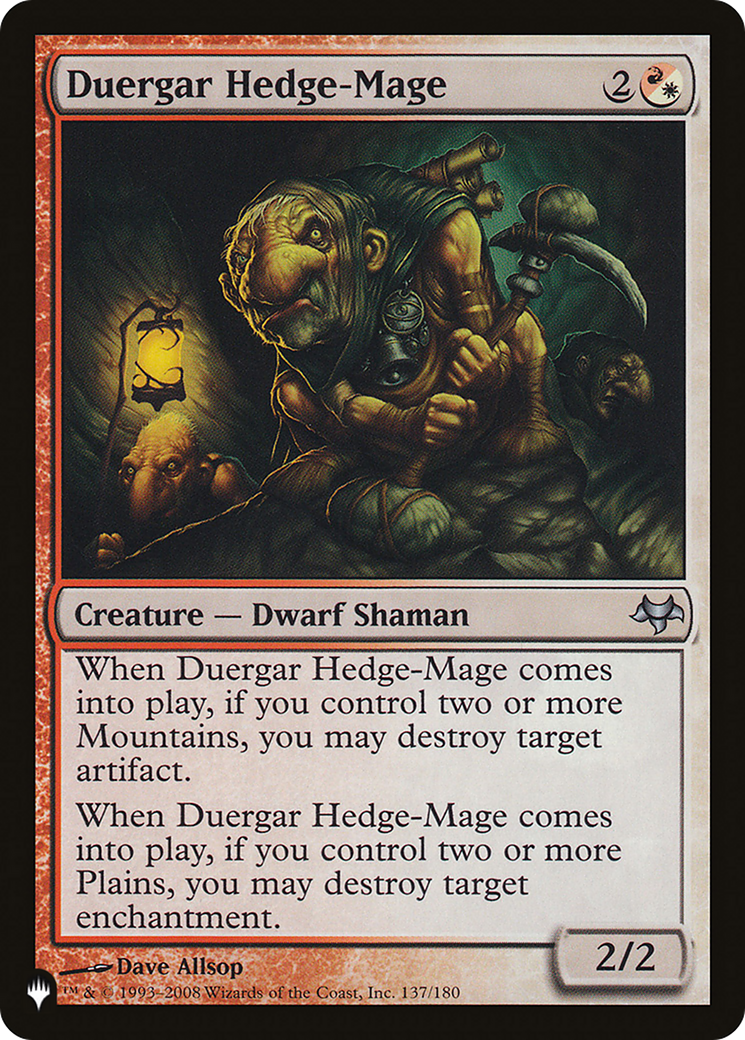 Duergar Hedge-Mage [The List Reprints] 