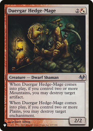 Duergar Hedge-Mage [The List Reprints] 