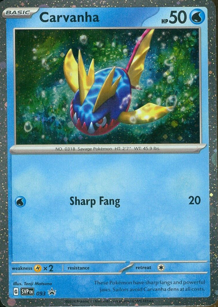 Carvanha (093) (Cosmos Foil) [Scarlet &amp; Violet: Black Star Promos] 