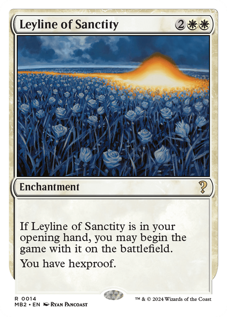 Leyline of Sanctity (White Border) [Mystery Booster 2] 