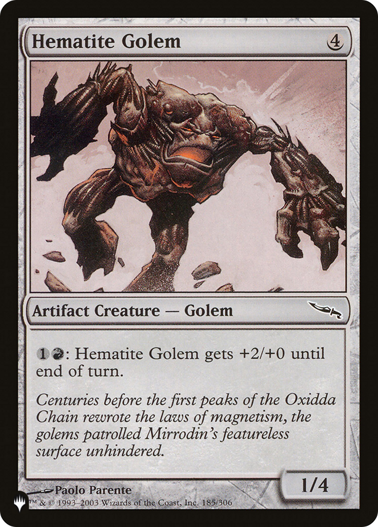 Hematite Golem [The List Reprints]