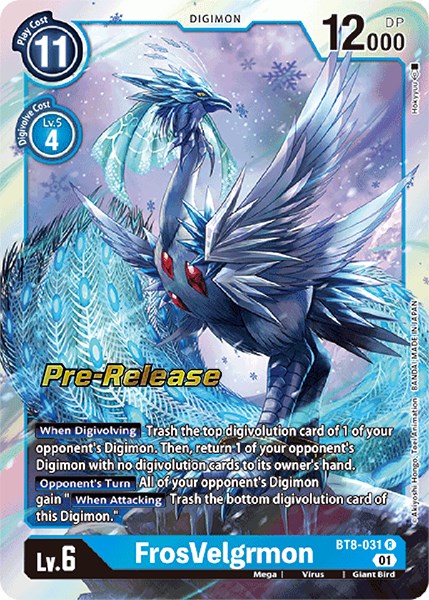 FrosVelgrmon [BT8-031] [New Awakening Pre-Release Cards] 