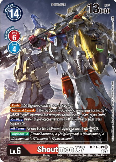 Shoutmon X7 [BT11-019] (Alternate Art) [Dimensional Phase] 