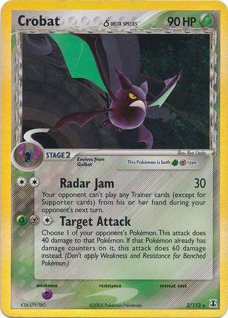 Crobat (2/113) (Delta Species) (Stamped) [EX: Delta Species] 