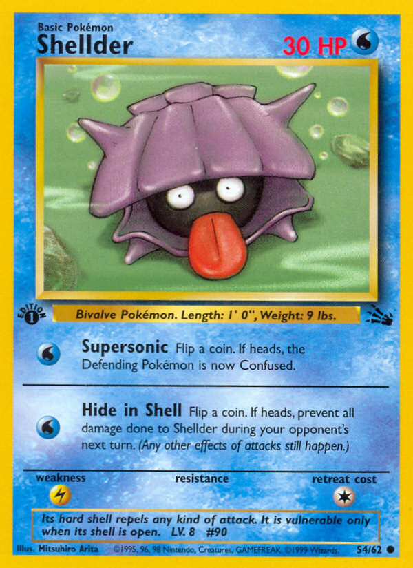 Shellder (54/62) [Fossil 1st Edition] 