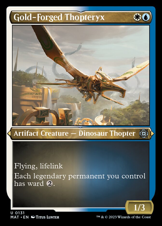 Gold-Forged Thopteryx (Foil Etched) [March of the Machine: The Aftermath] 