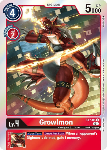 Growlmon [ST7-05] (Gen Con 2022) [Starter Deck: Gallantmon Promos] 