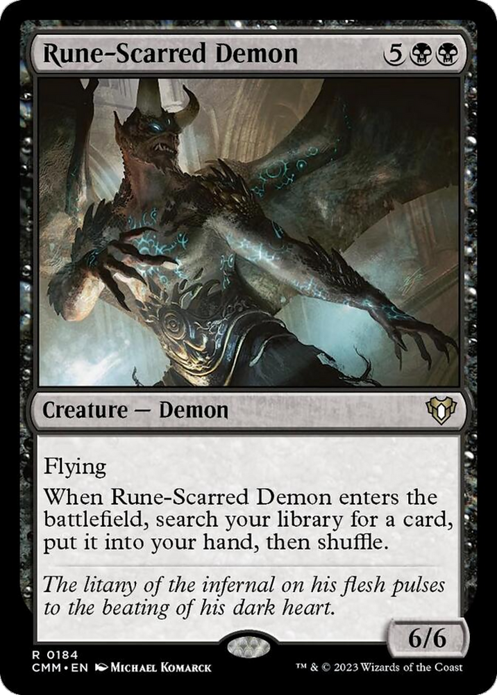 Rune-Scarred Demon [Commander Masters] 