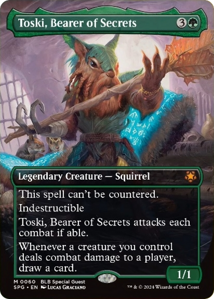 Toski, Bearer of Secrets (Borderless) [Bloomburrow Special Guests] 