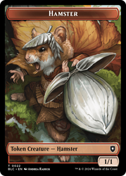 Hamster // Beast (024) Double-Sided Token [Bloomburrow Commander Tokens] 