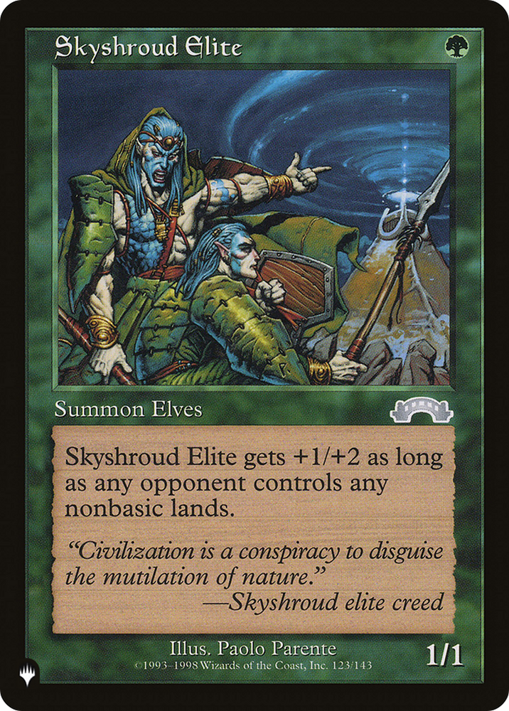 Skyshroud Elite [The List Reprints] 