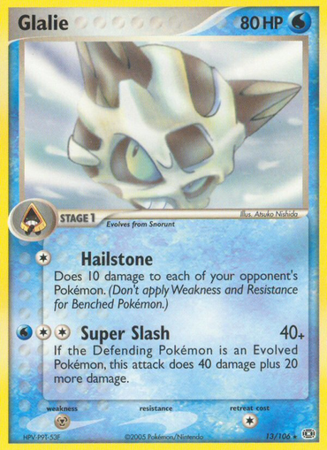 Glalie (13/106) [EX: Emerald] 