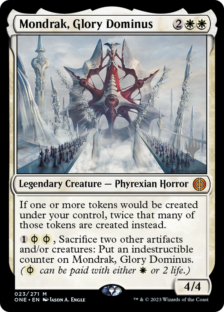 Mondrak, Glory Dominus (Promo Pack) [Phyrexia: All Will Be One Promos] 