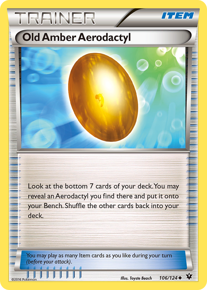 Old Amber Aerodactyl (106/124) [XY: Fates Collide] 