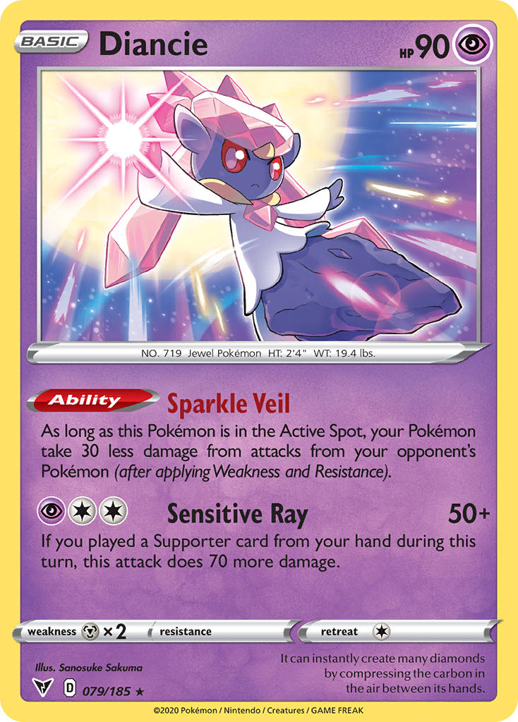 Diancie (079/185) [Sword & Shield: Vivid Voltage] 