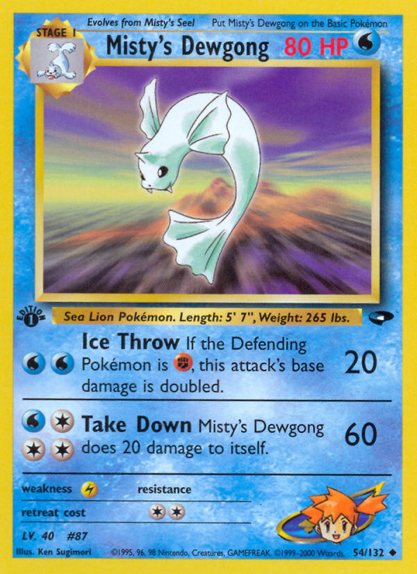 Misty's Dewgong (54/132) [Gym Challenge 1st Edition] 