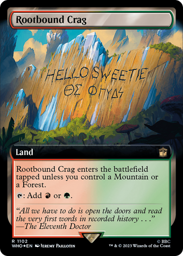 Rootbound Crag (Extended Art) (Surge Foil) [Doctor Who] 