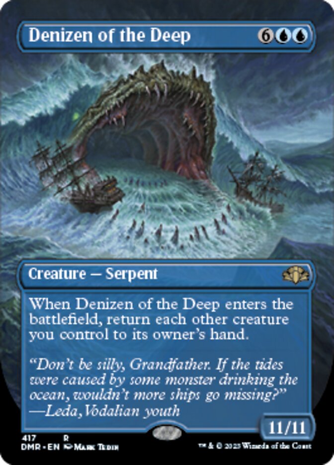 Denizen of the Deep (Borderless Alternate Art) [Dominaria Remastered] 