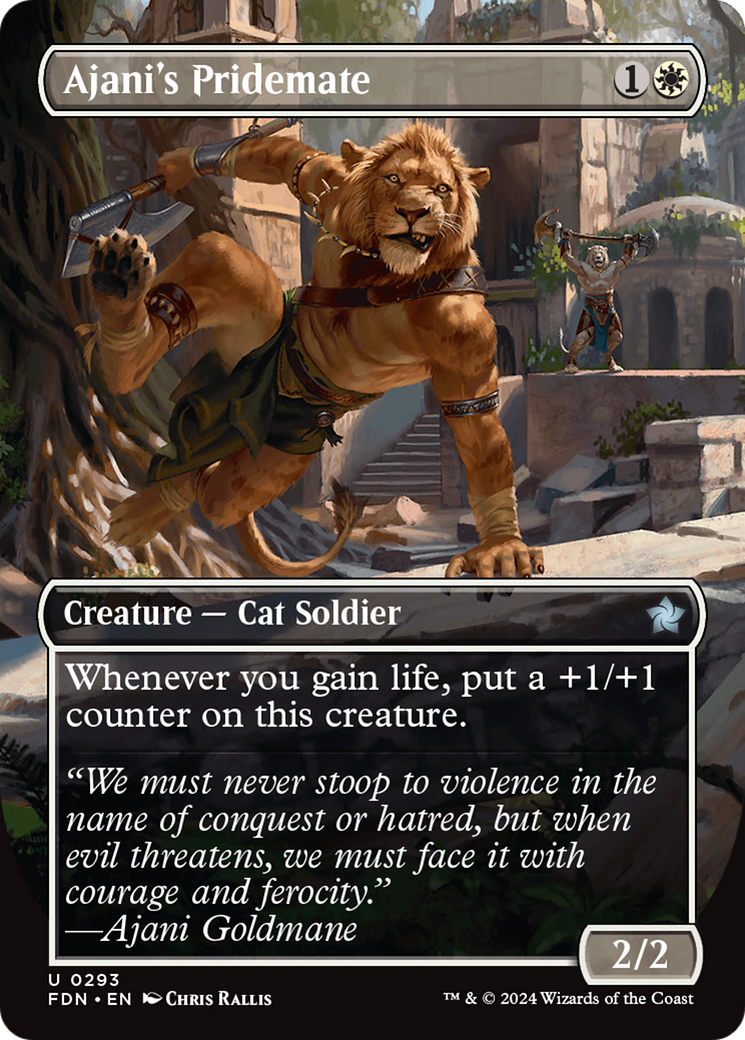 Ajani's Pridemate (Borderless) [Foundations] 