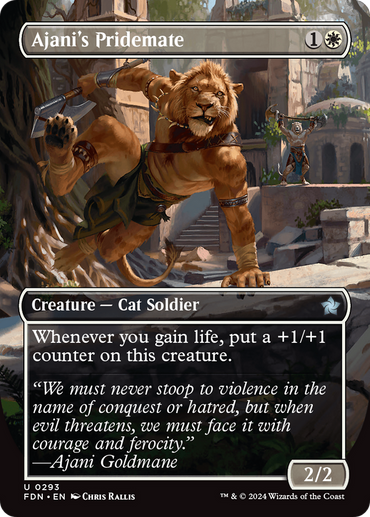 Ajani's Pridemate (Borderless) [Foundations] 