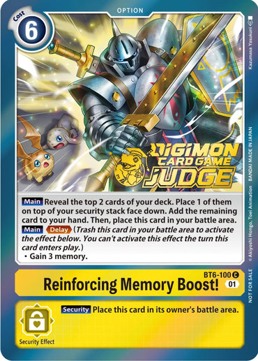Reinforcing Memory Boost! [BT6-100] (Judge Pack 3) [Double Diamond Promos] 