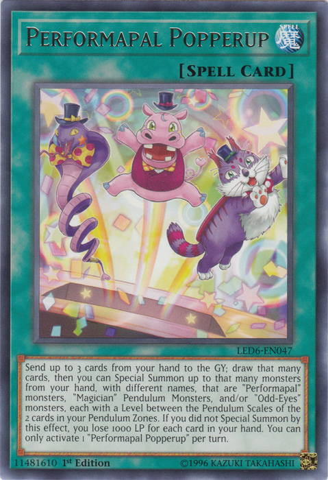 Performapal Popperup [LED6-EN047] Rare 