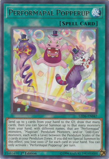 Performapal Popperup [LED6-EN047] Rare 