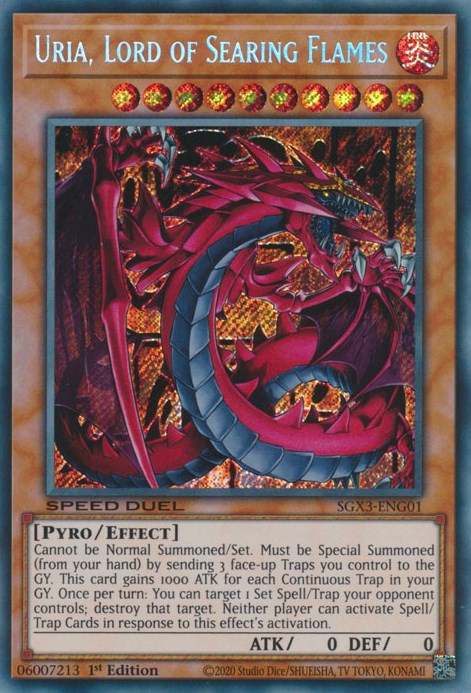 Uria, Lord of Searing Flames [SGX3-ENG01] Secret Rare 