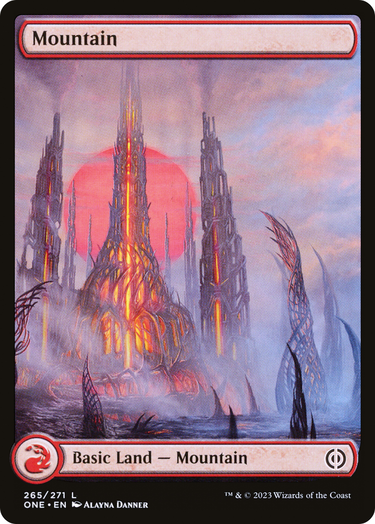 Mountain (265) (Full-Art) [Phyrexia: All Will Be One] 