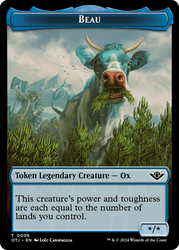 Mercenary // Beau Double-Sided Token [Outlaws of Thunder Junction Tokens] 