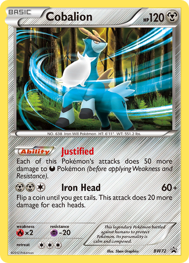 Cobalion (BW72) [Black &amp; White: Black Star Promos] 