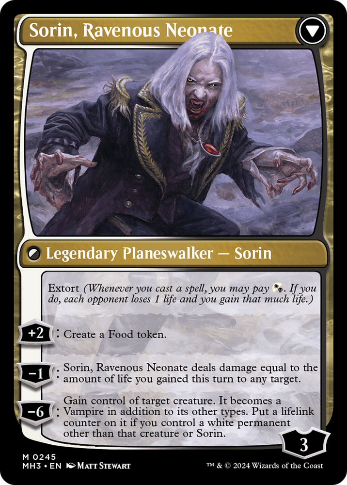 Sorin of House Markov // Sorin, Ravenous Neonate [Modern Horizons 3] 