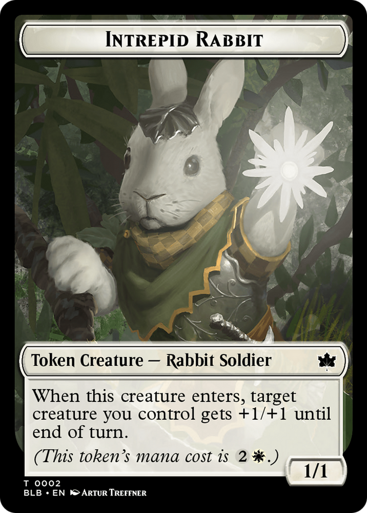 Bat // Intrepid Rabbit Double-Sided Token [Bloomburrow Tokens] 