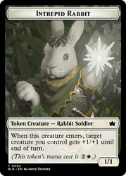 Bat // Intrepid Rabbit Double-Sided Token [Bloomburrow Tokens] 