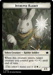 Wall // Intrepid Rabbit Double-Sided Token [Bloomburrow Tokens]