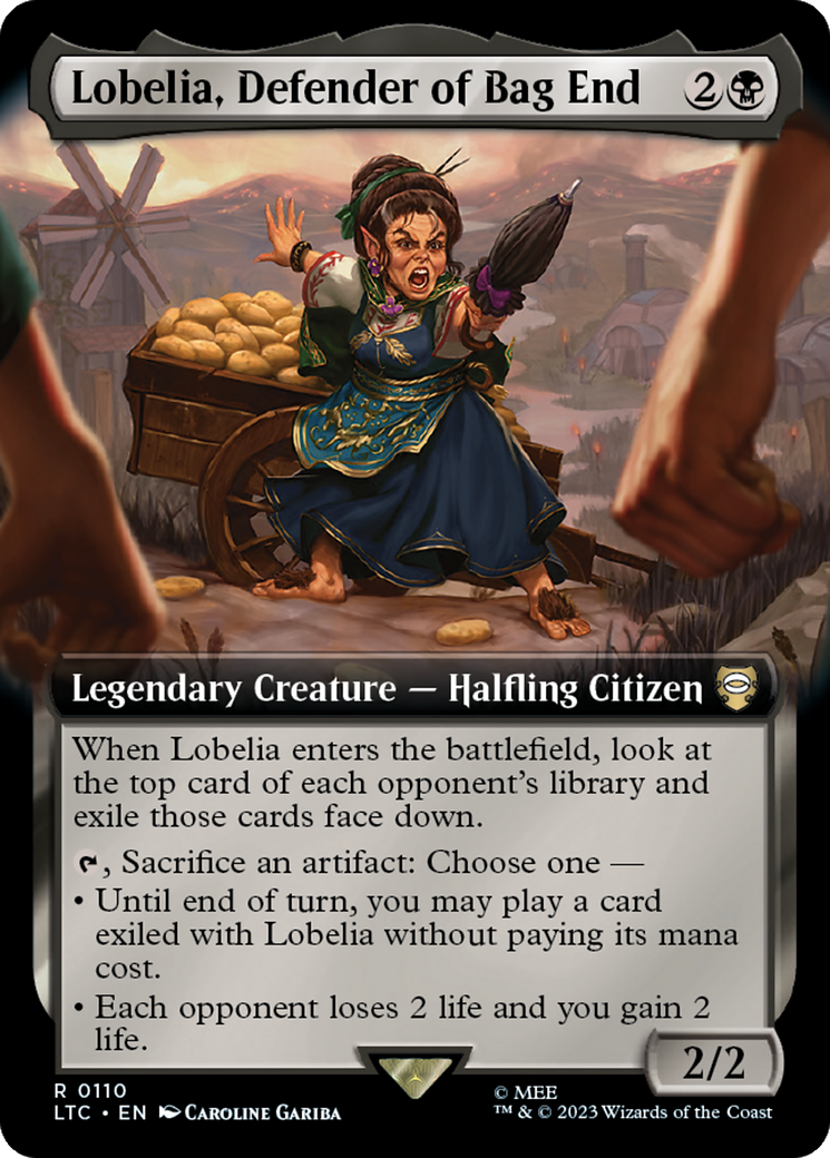 Lobelia, Defender of Bag End (Extended Art) [The Lord of the Rings: Tales of Middle-Earth Commander] 