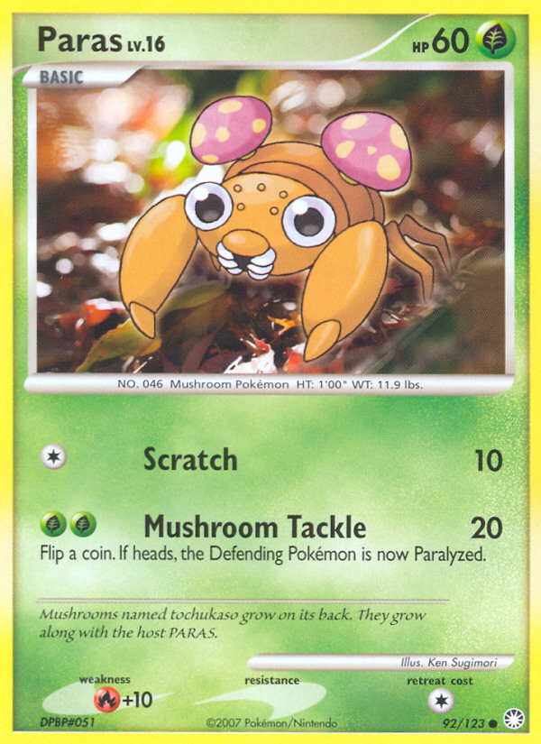 Paras (92/123) [Diamond &amp; Pearl: Mysterious Treasures] 