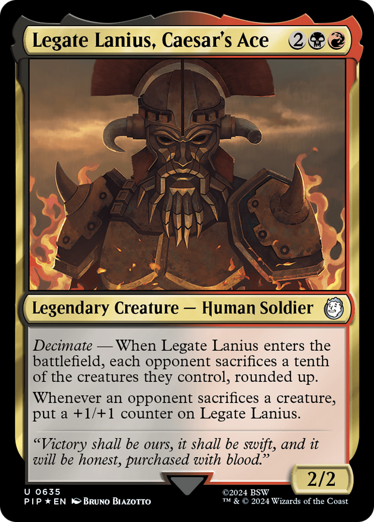 Legate Lanius, Caesar's Ace (Surge Foil) [Fallout] 