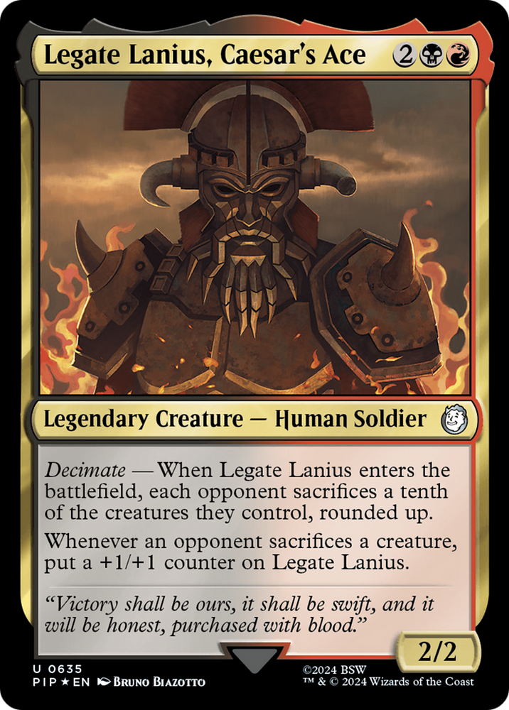 Legate Lanius, Caesar's Ace (Surge Foil) [Fallout] 