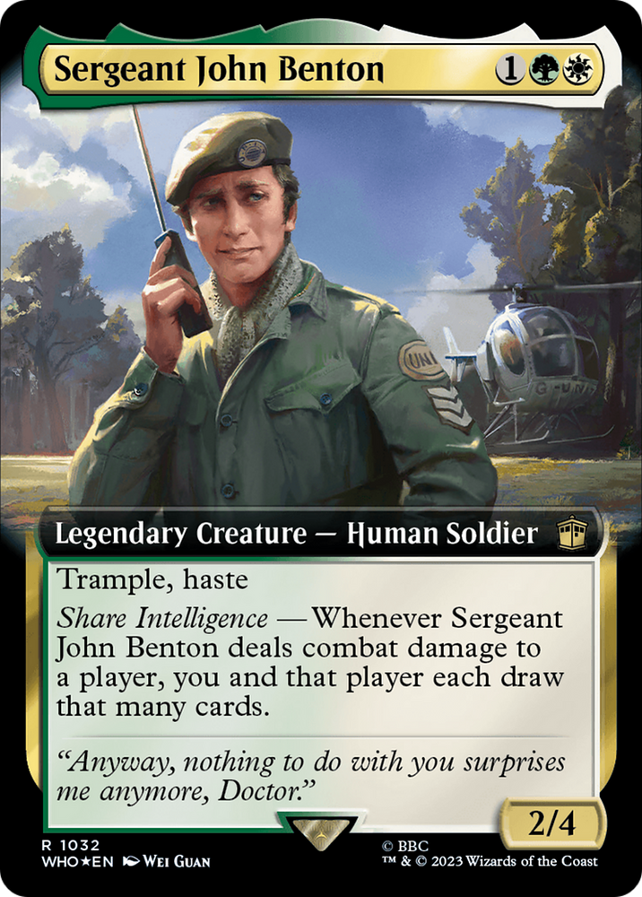 Sergeant John Benton (Extended Art) (Surge Foil) [Doctor Who] 