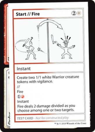 Start // Fire (2021 Edition) [Mystery Booster Playtest Cards] 